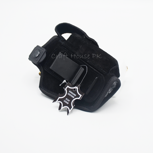 Suede Leather Inner & Outer Holster for 9mm Pistols – Free Cleaning Kit Included