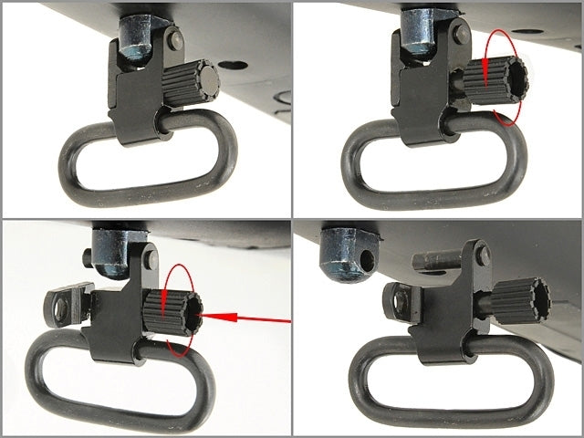 Quick Detachable Black Super Sling Swivel Mount Set