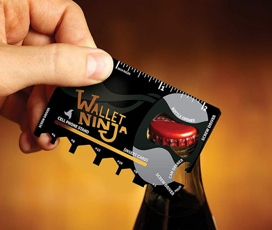 Wallet Ninja 18 in 1 Multi Tool card – Black – AA101